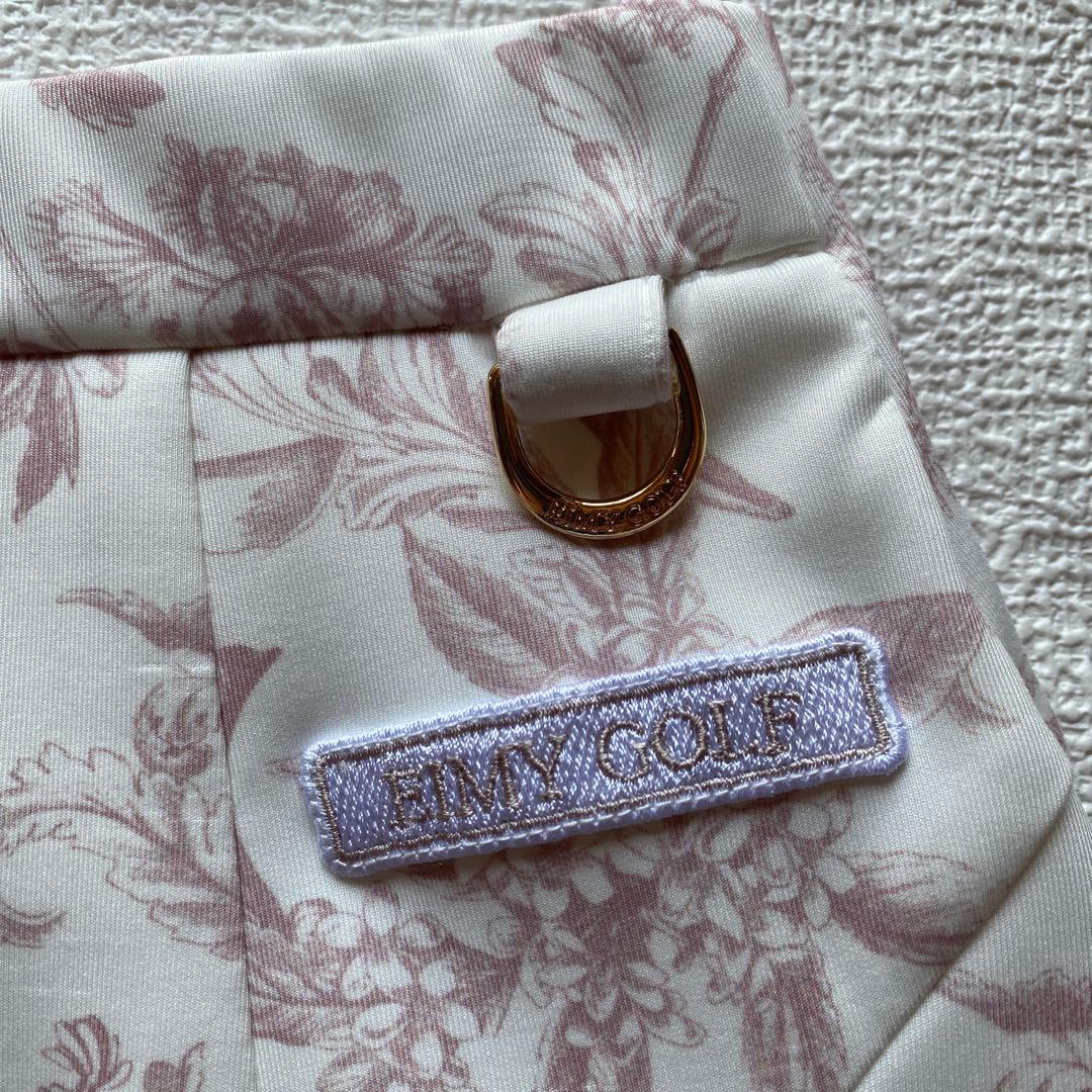 美品✨eimy golf ゴルフ　フレアースカートフラワー柄　ピンクM