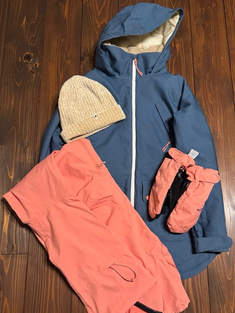 【美品】 Burton バートン　スノーボードウェアセット　ニット帽　グローブ