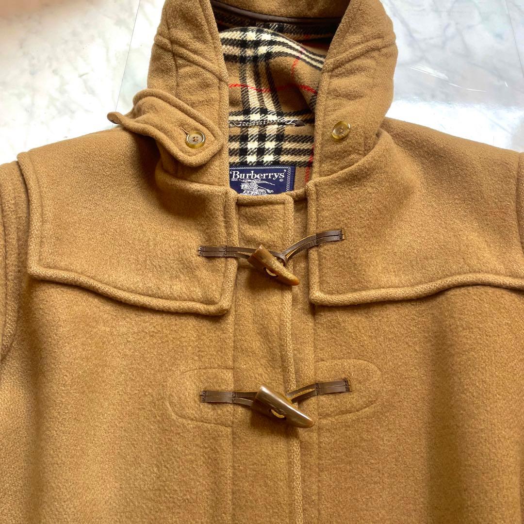 ✨美品✨英国製バーバリー ダッフルコート ノバチェック キャメル