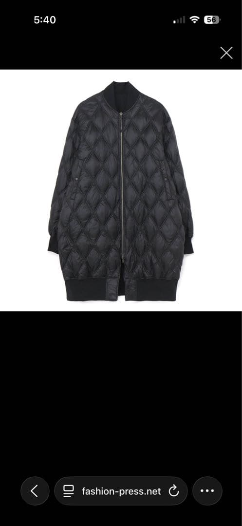 【S'YTE x TAION】リバーシブル ロングダウンジャケット MA-1