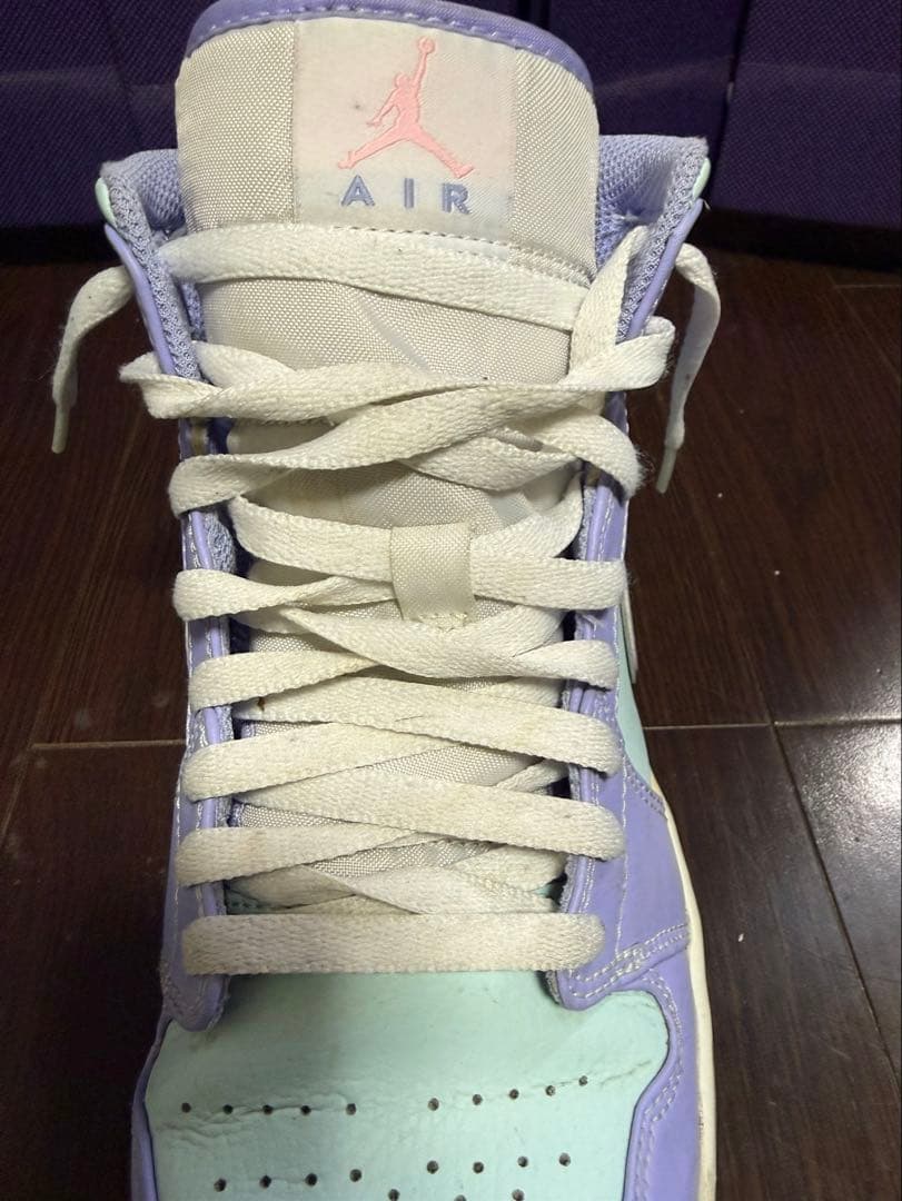 ジョーダン1 ミッドパープルアクア