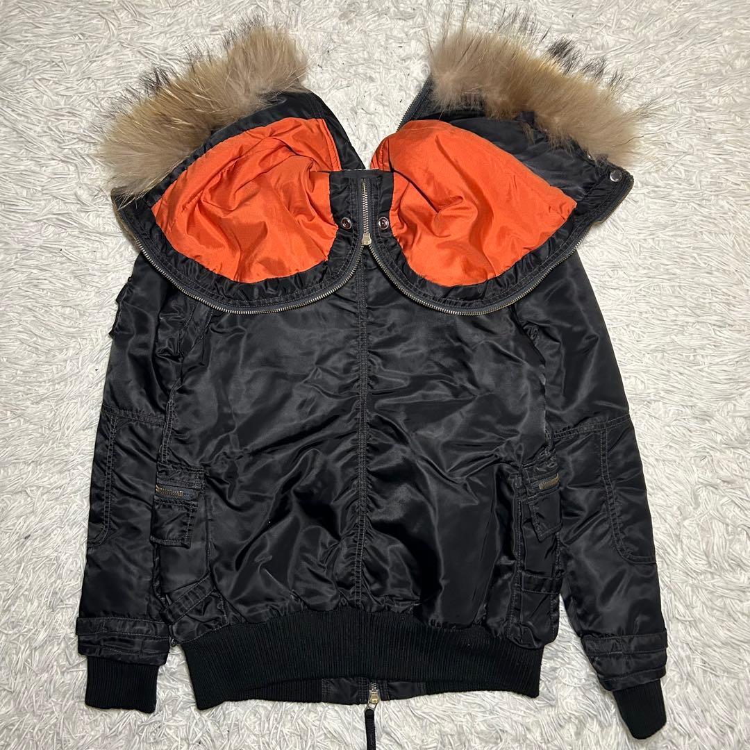 y2k AVIREX N-2B ファー付きジャケット 短丈　フライトジャケット