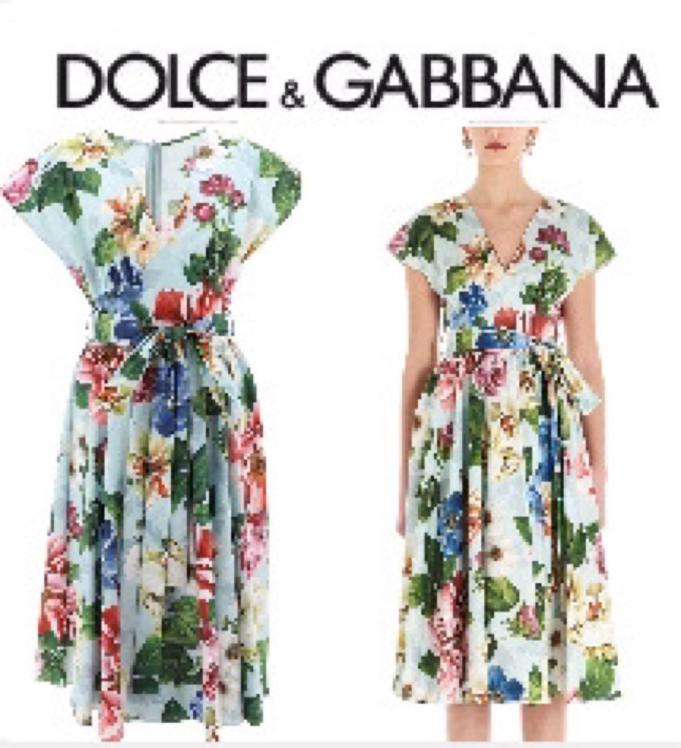 DOLCE & GABBANA フラワープリント ワンピース 40 - メルカリ