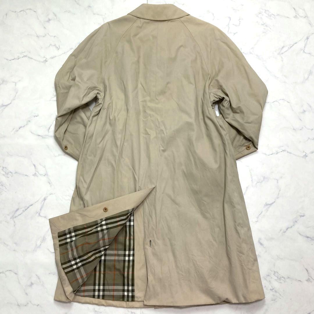 BURBERRY メンズ ステンカラーコート ノバチェック XL相当 ビジネス
