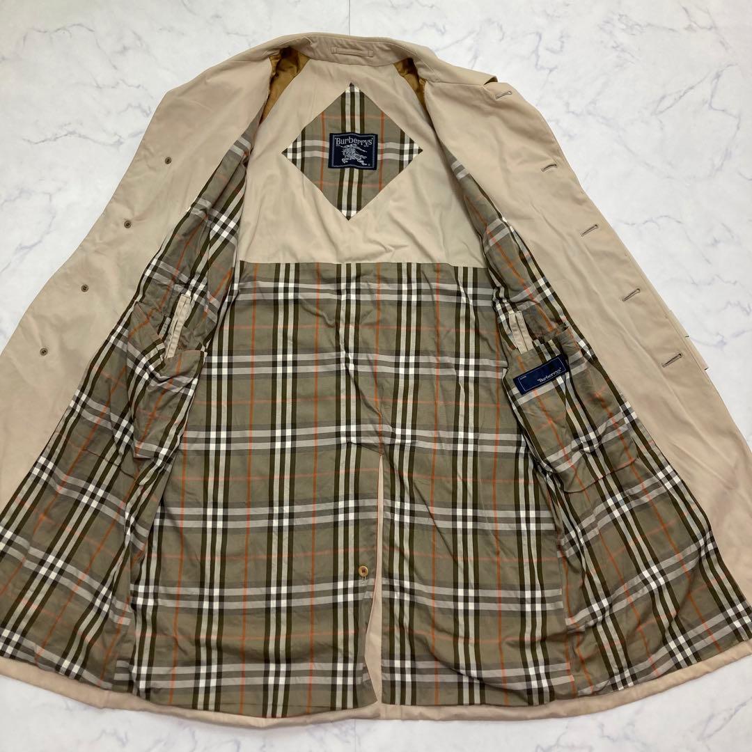 BURBERRY メンズ ステンカラーコート ノバチェック XL相当 ビジネス