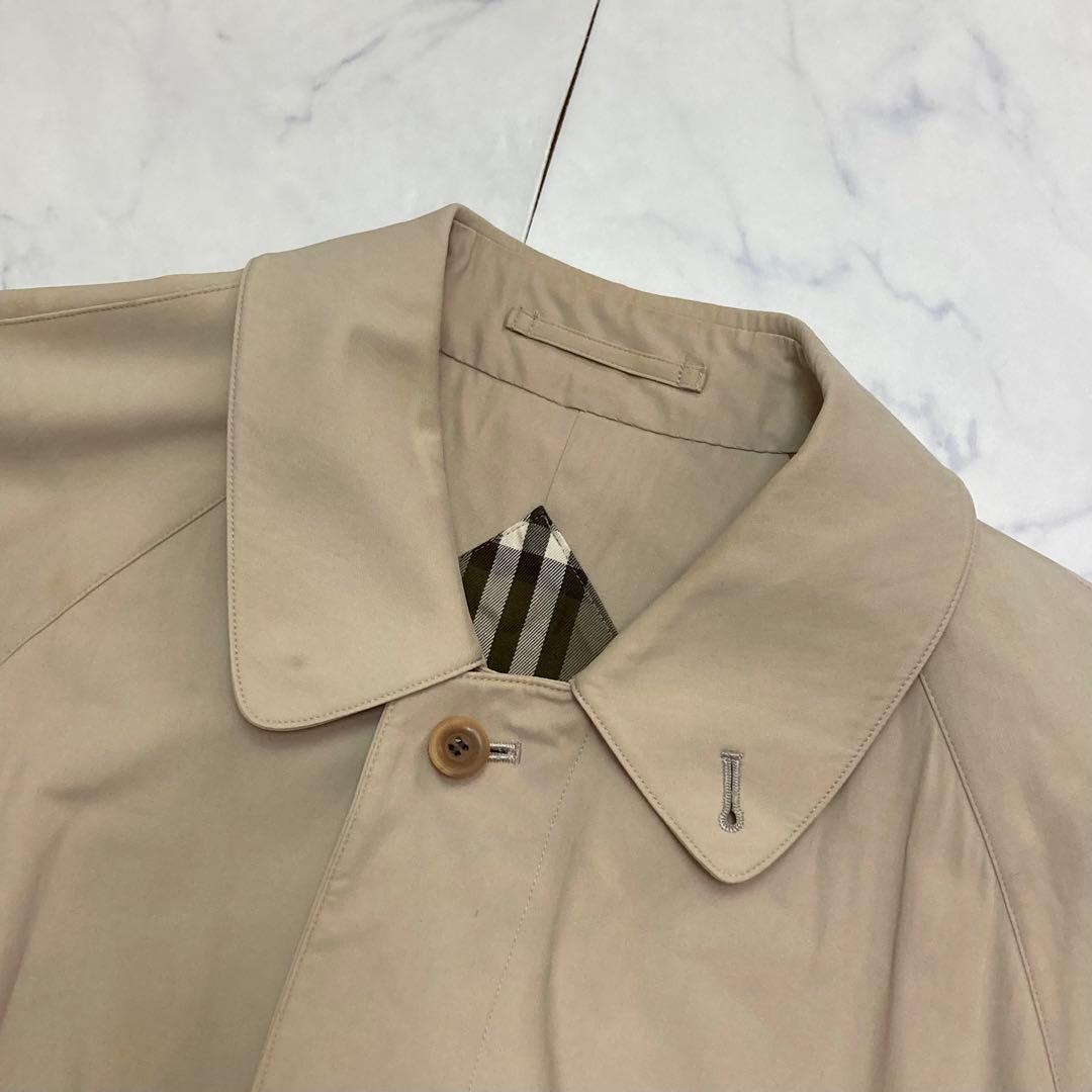 BURBERRY メンズ ステンカラーコート ノバチェック XL相当 ビジネス