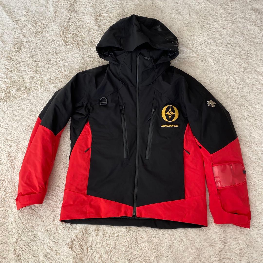 美品♪デサント オガサカ メンズM スキーウェア上下セット 黒赤 - メルカリ