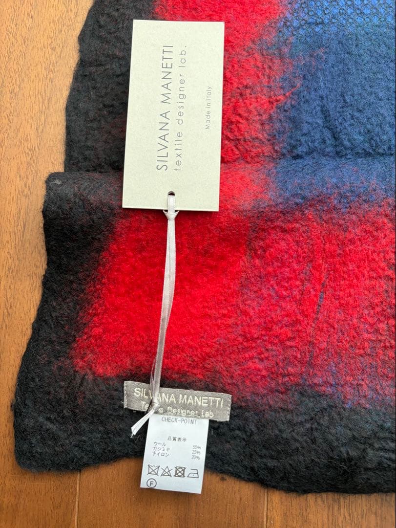新品タグ付き】SILVANA MANETTI チェックポイント ストール