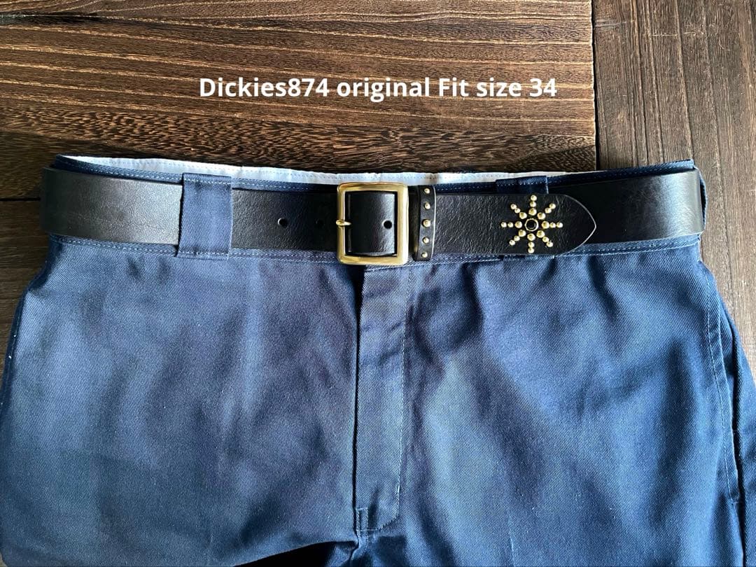 ディッキーズ874専用スタッズギャリソンベルト ミッスーリ真鍮HTC