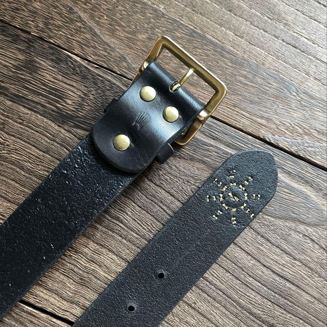 ディッキーズ874専用スタッズギャリソンベルト ミッスーリ真鍮HTC