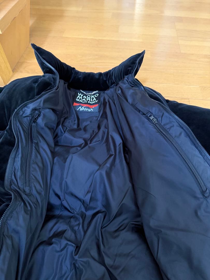 WACKO MARIA ダウンジャケット 黒 ベルベット