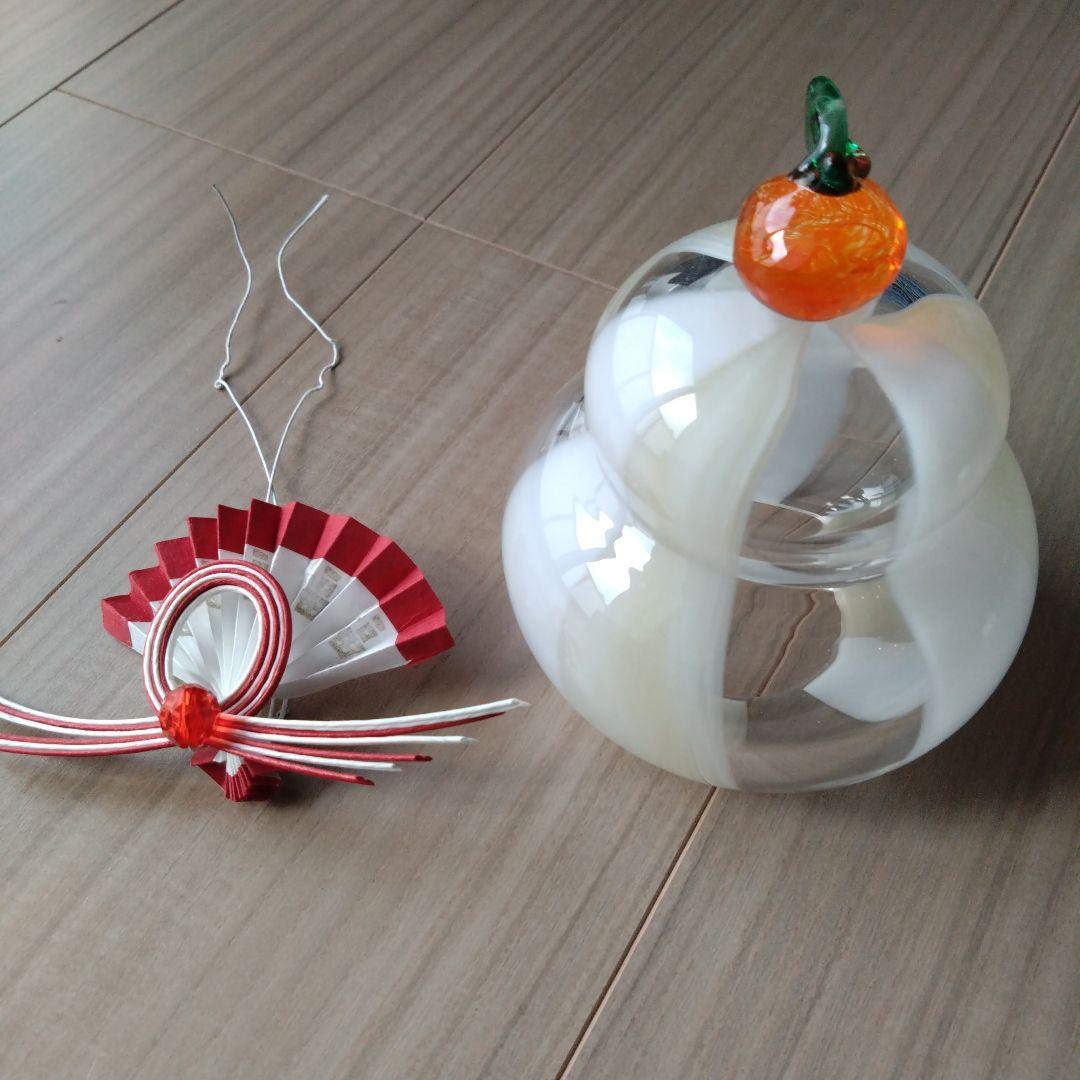 最終価格！　田中恒子 TSUNE　鏡餅　ガラス　お正月　正月飾り　ガラス鏡餅