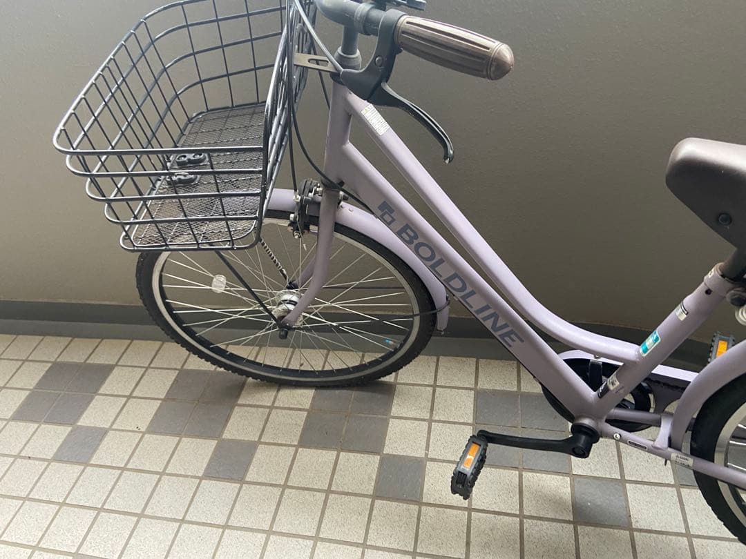 26インチ★くすみパープル自転車