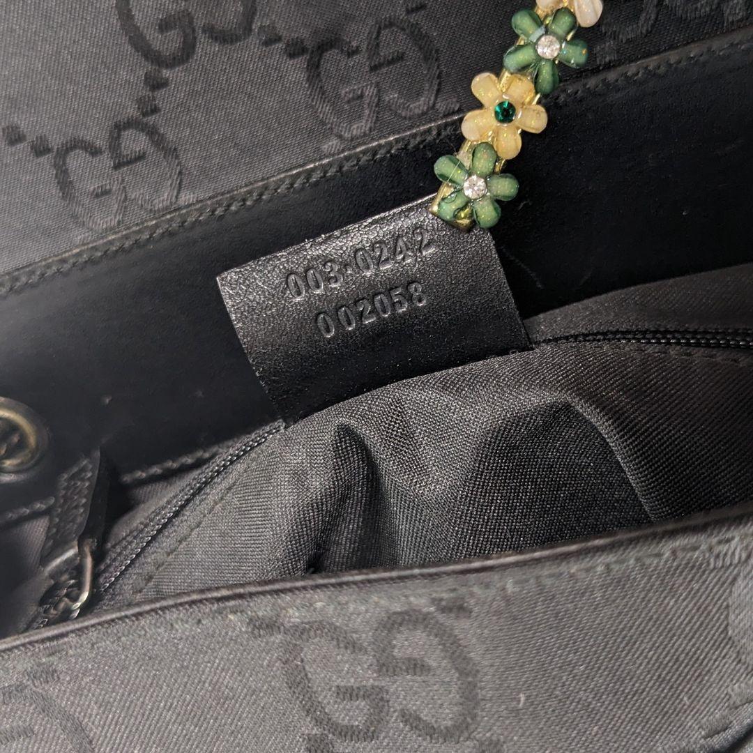 美品　グッチ リュックサック GG柄 レザー　ナイロン バッグ バックパック