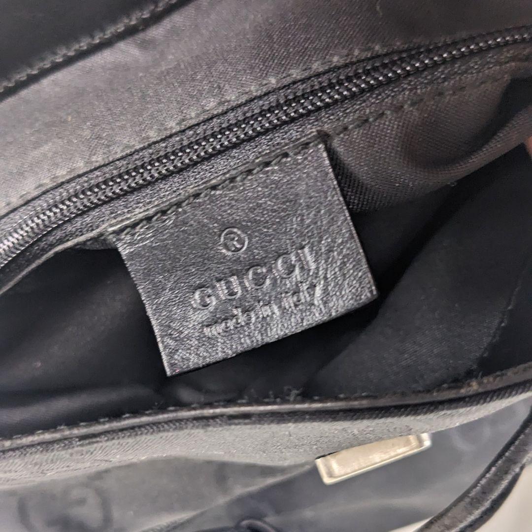 美品　グッチ リュックサック GG柄 レザー　ナイロン バッグ バックパック