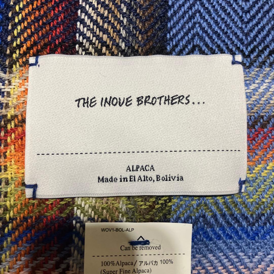 THE INOUE BROTHERS 大判アルパカマフラー　ネイビー ビームス