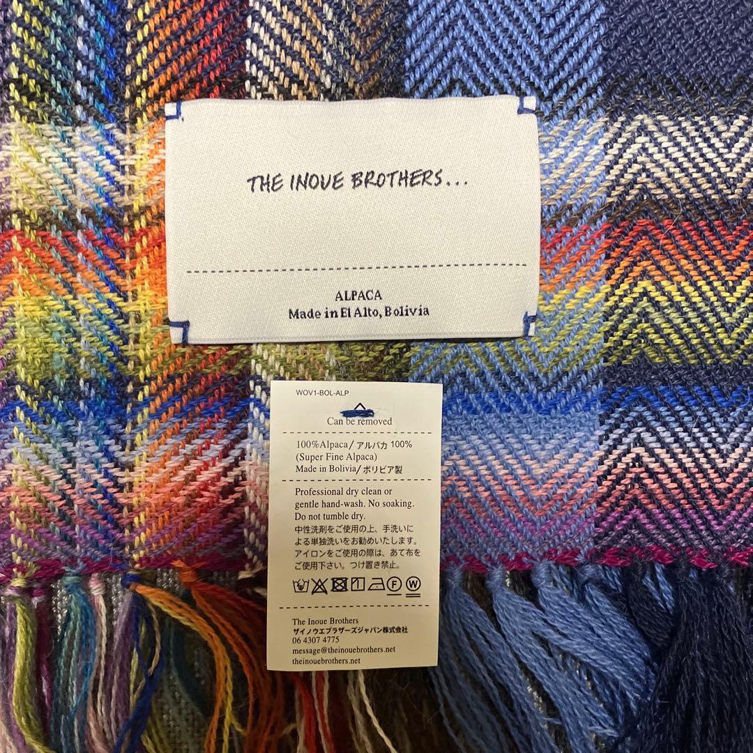 THE INOUE BROTHERS 大判アルパカマフラー　ネイビー ビームス
