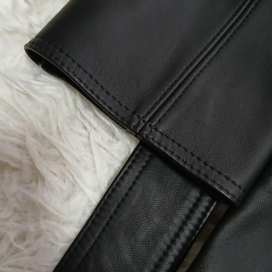 【Theory】現行タグ　オールシープレザー　ロングチェスターコート　ベルト付