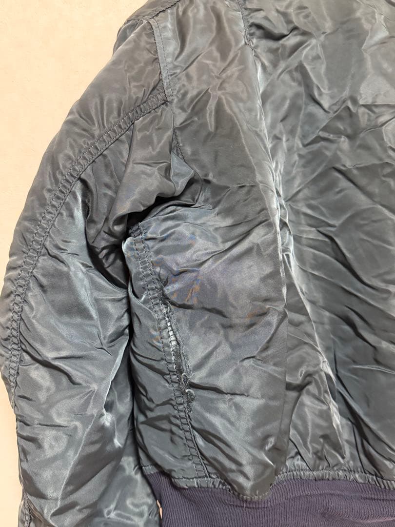 90s アルファMA-1 フライトジャケット黒 短丈 米軍 アメリカ製