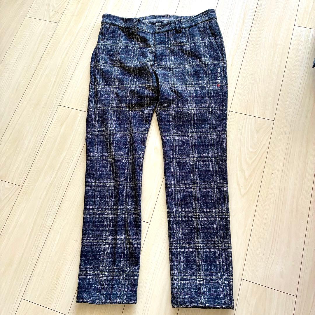 and per se アンパスィ 裏起毛 ストレッチパンツ ゴルフウェア 92