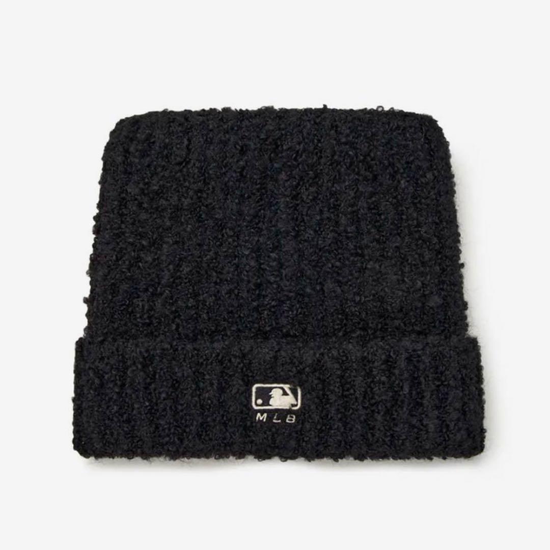 新品未使用 MLB Korea 猫耳　ニット帽　ブラック　カリナ着用 ビーニー