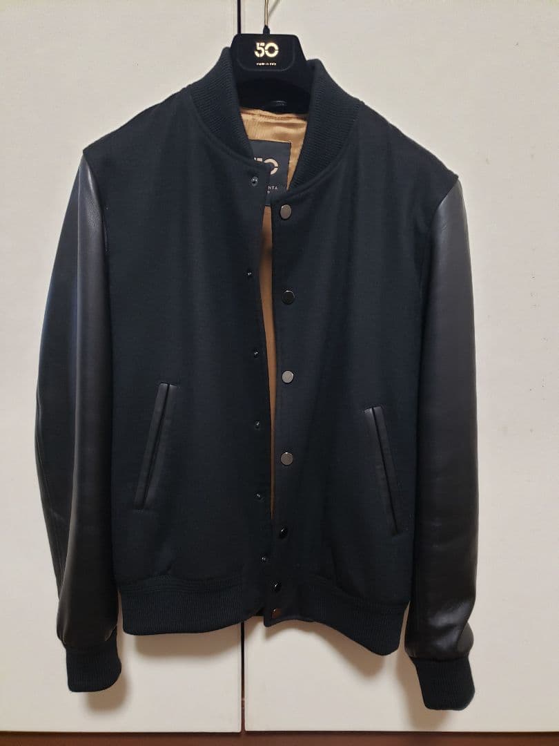 最終値下　CINQUANTA スタジャン46 黒 　美品