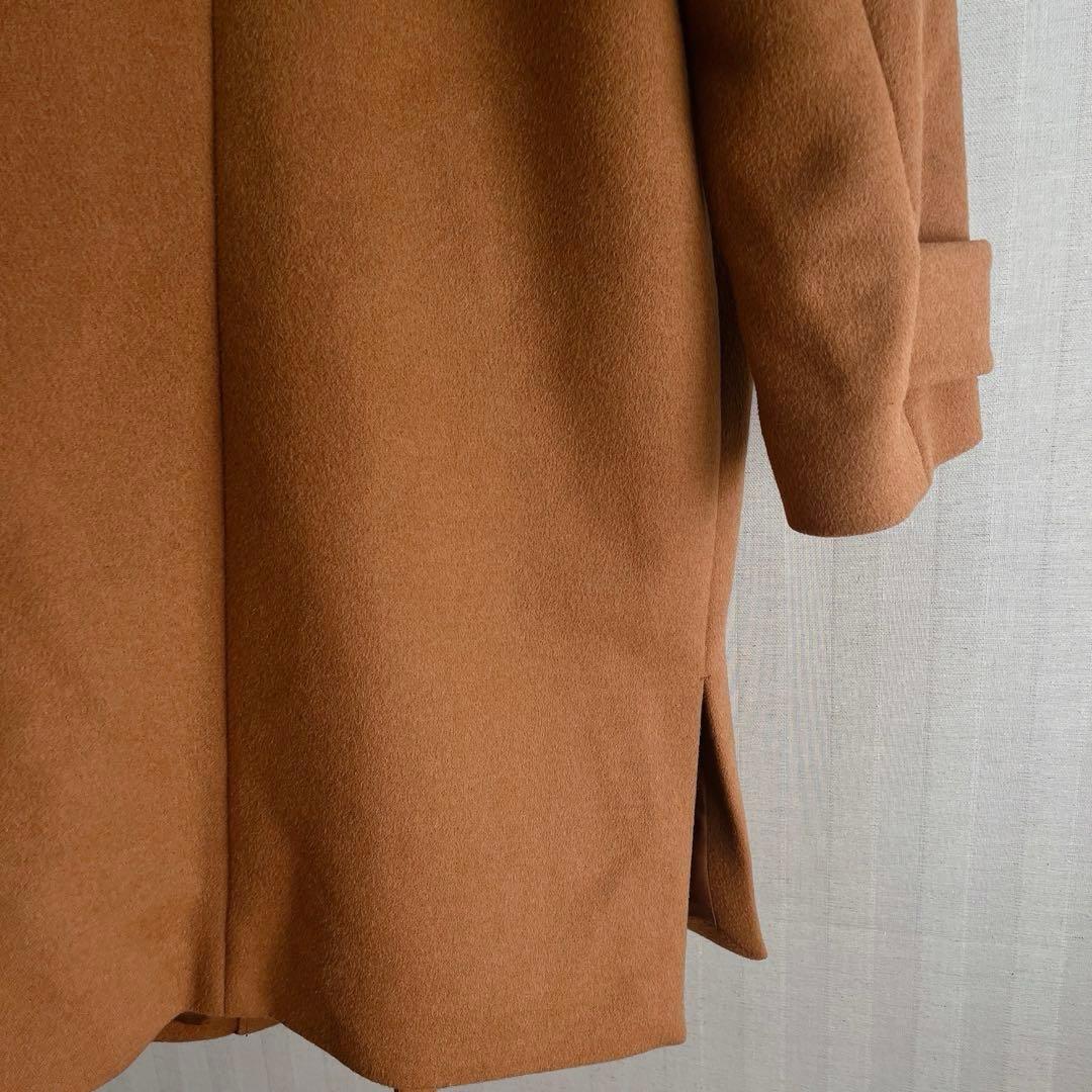 美品☆グリーンレーベルリラクシング アンゴラ ロングコート キャメル