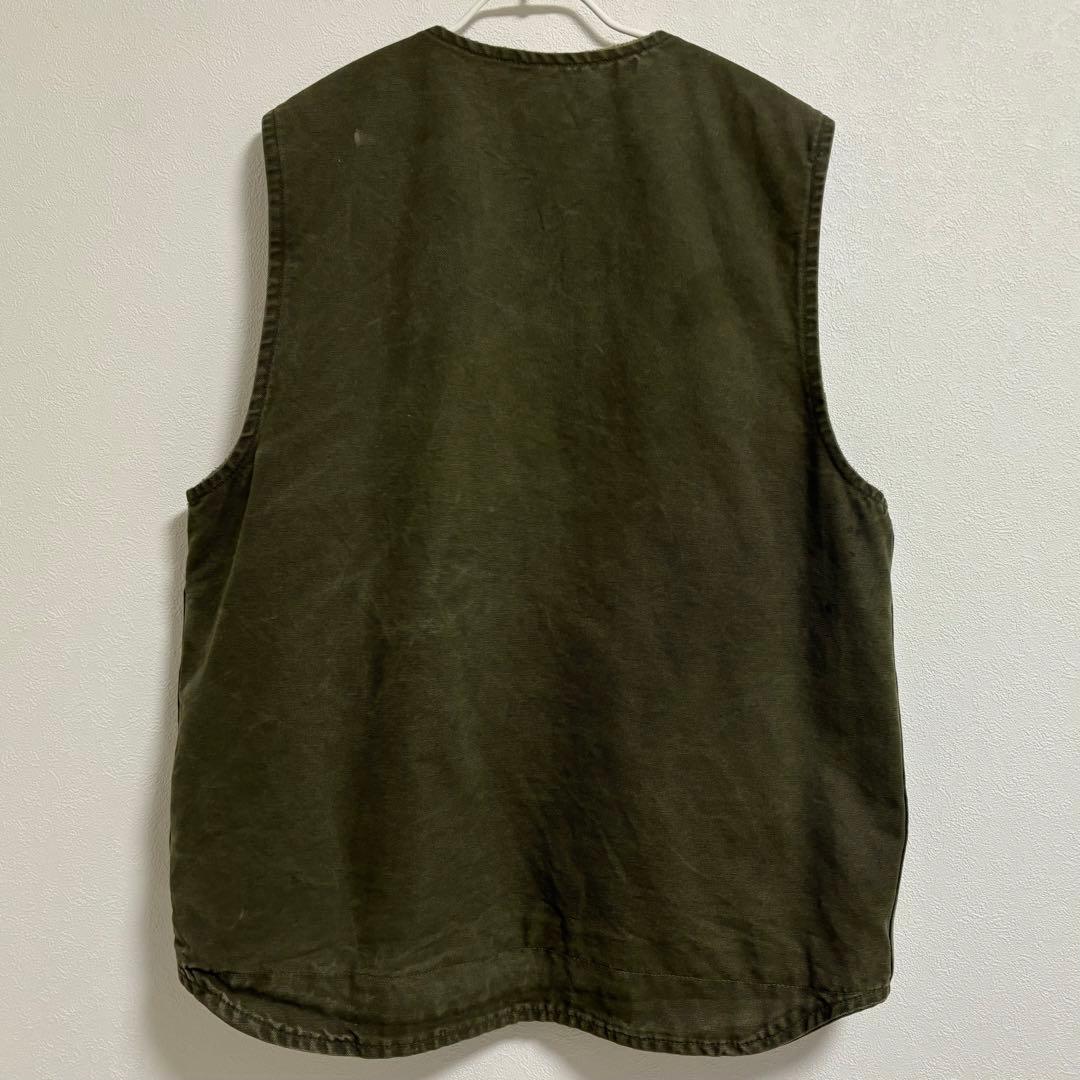 Carhartt カーハート ダック ベスト モスグリーン 緑 L - メルカリ