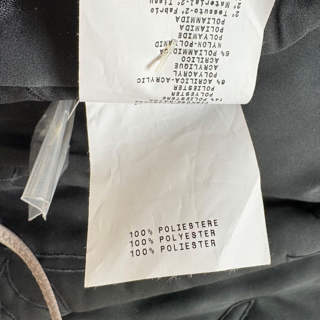 アルマーニ コレッツォーニ ファー付 ツイードショートコート 黒 40