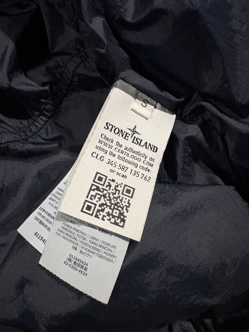 専用　STONE  down hoodie dark navy