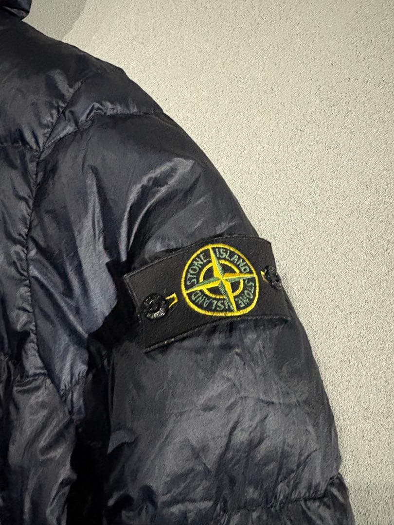 専用　STONE  down hoodie dark navy