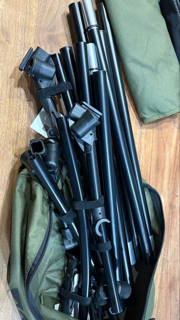 【美品】WAQ 2WAY フォールディングコット オリーブ キャンプコット