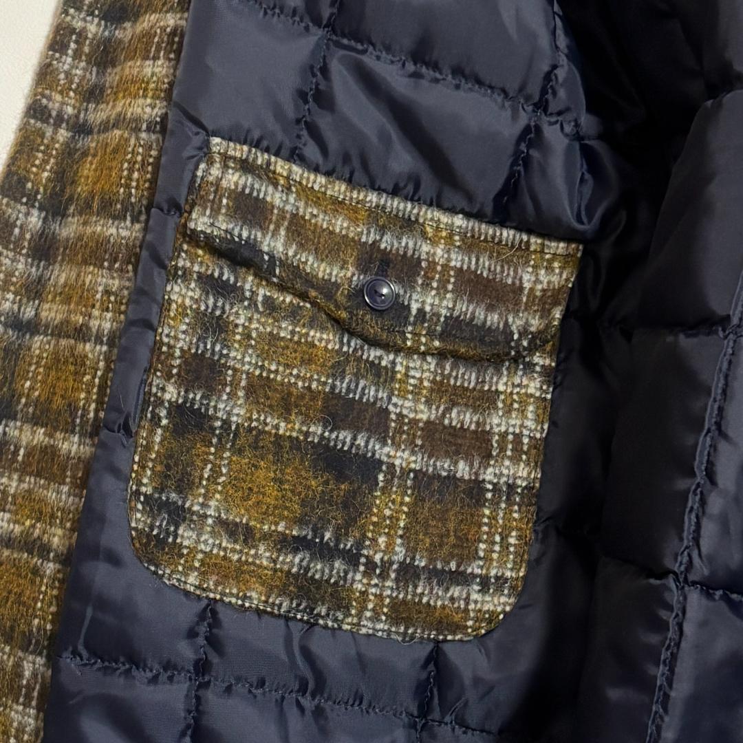 【新品】 ZARA チェスターコート キルティング アルパカ L相当 チェック柄
