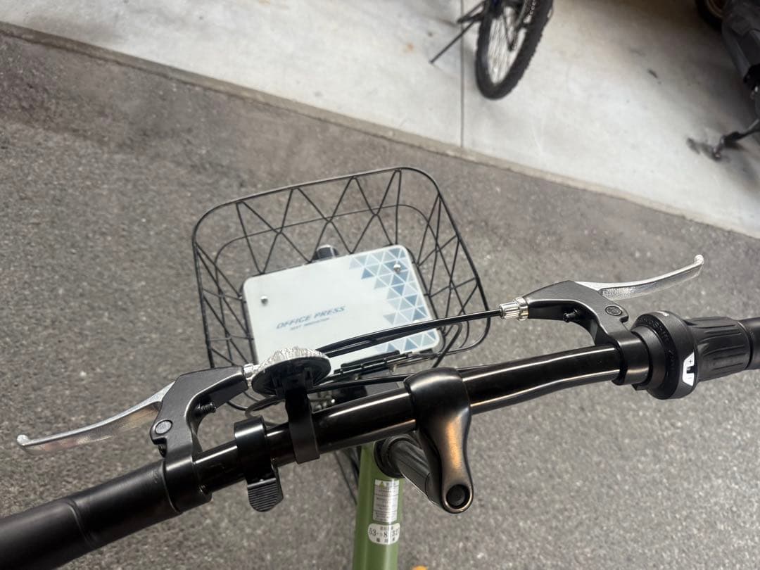 グリーン自転車 バスケット付き