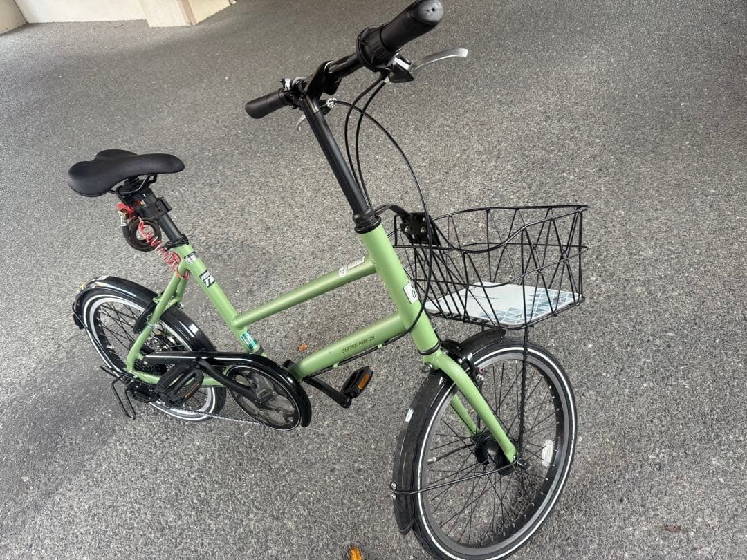 グリーン自転車 バスケット付き