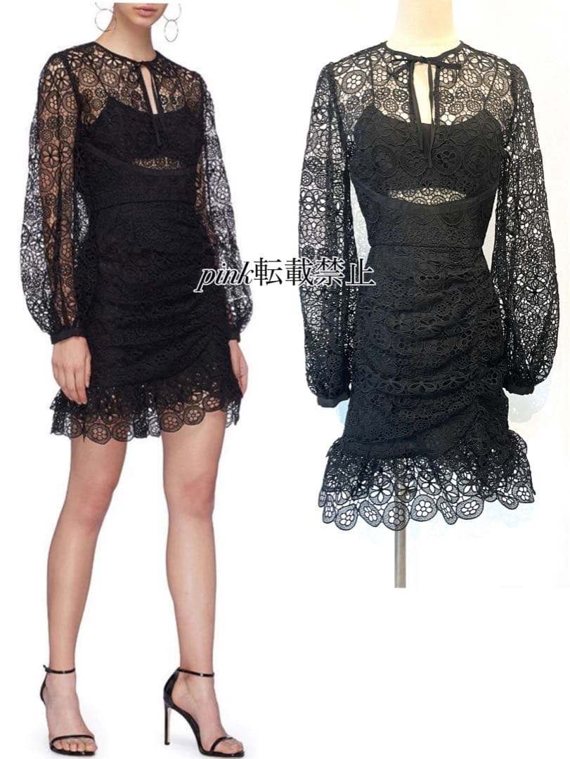 self portrait 美シルエット　レース　ワンピース
