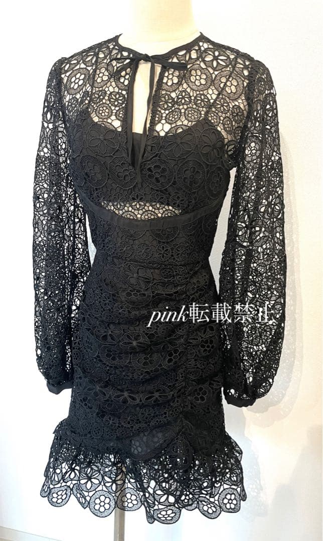self portrait 美シルエット　レース　ワンピース