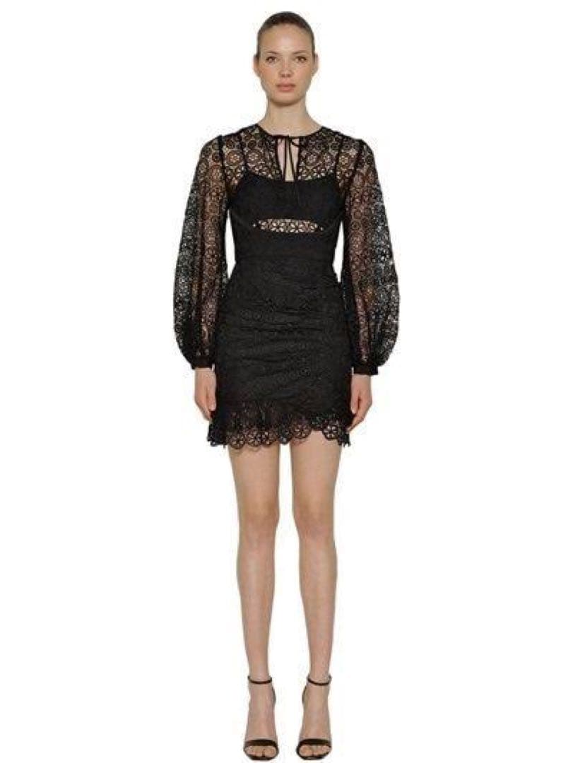 self portrait 美シルエット　レース　ワンピース