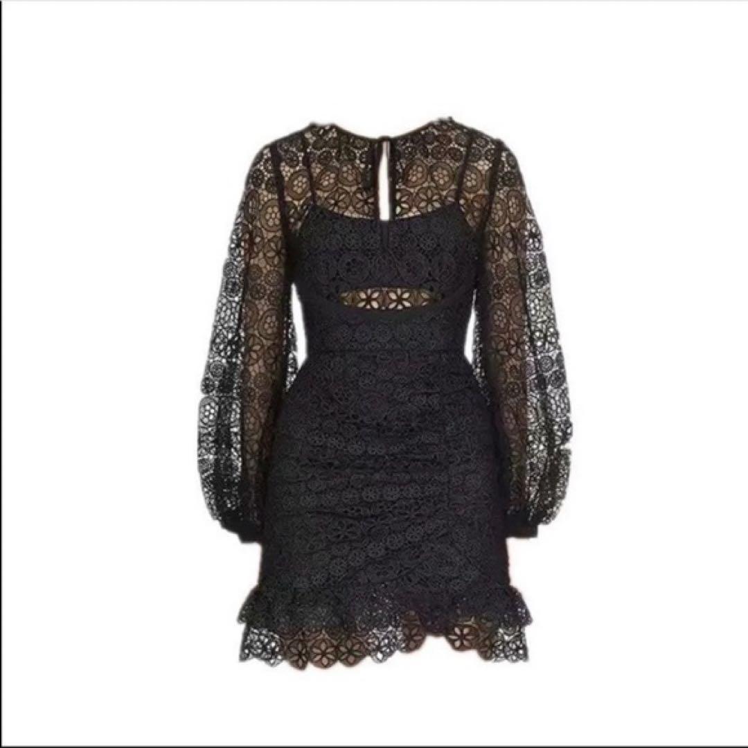 self portrait 美シルエット　レース　ワンピース