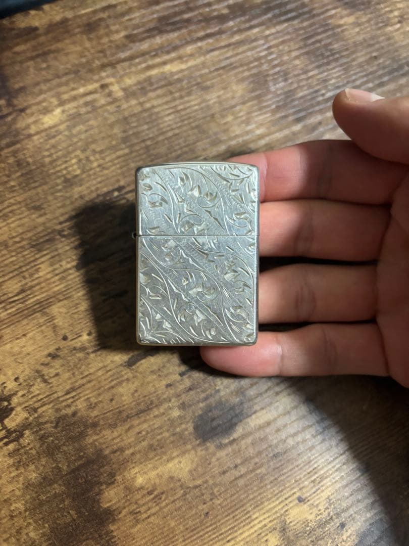 Zippo スターリングシルバー ライター 唐草模様