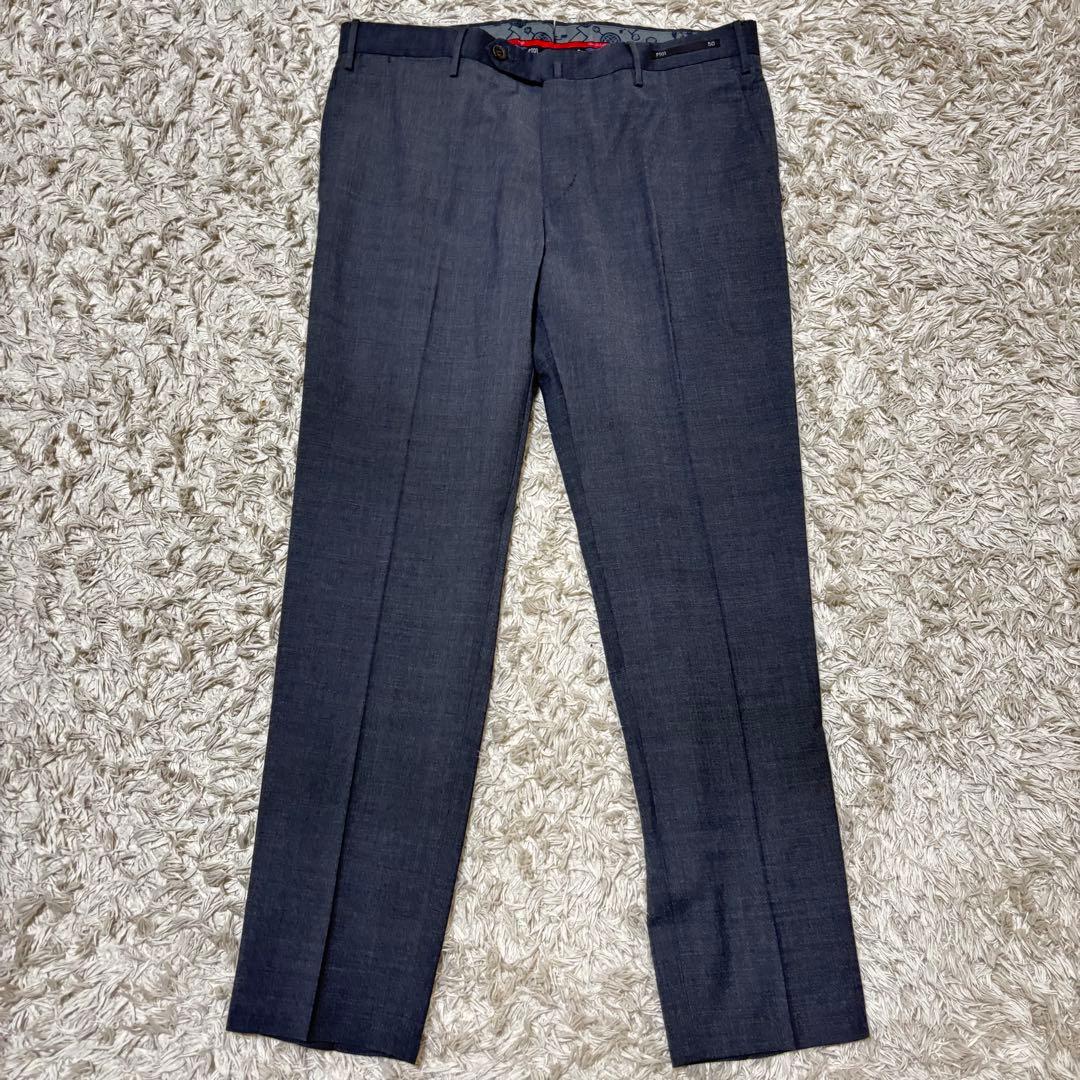 【美品】PT01 ノープリーツストレッチサマーウールスラックス EVOFIT50