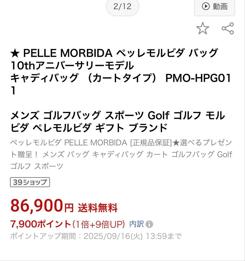 【新品・超美品・希少】PELLE MORBIDA 10周年　キャディバッグセット