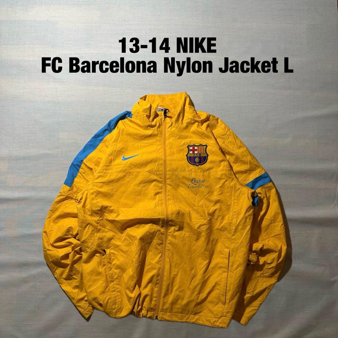 13-14 NIKE FCバルセロナ サッカー ナイロンジャケット ジャージ L