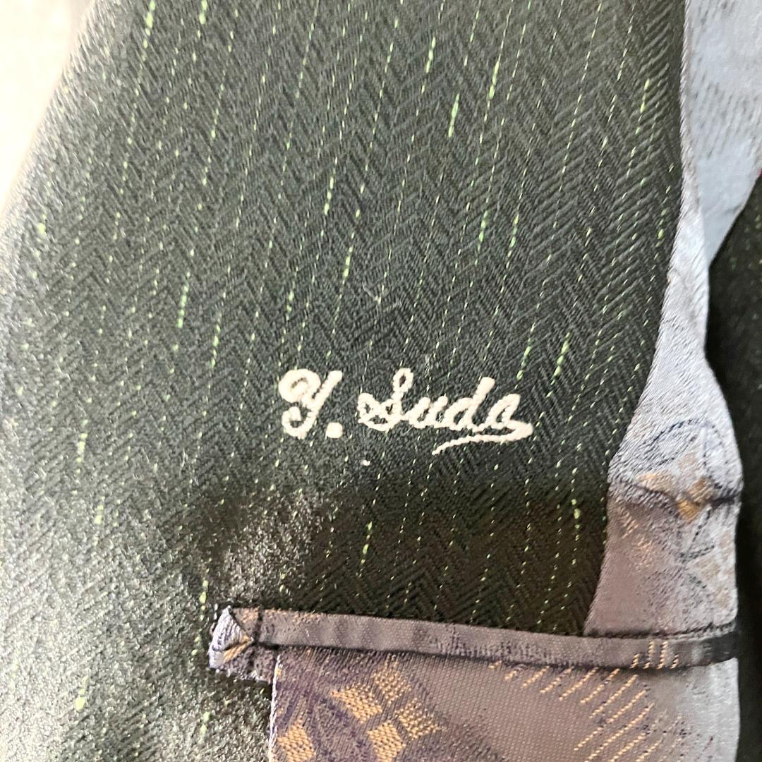 70-80s テイラーメイド　セットアップ　ダブル　スラックス　グリーン