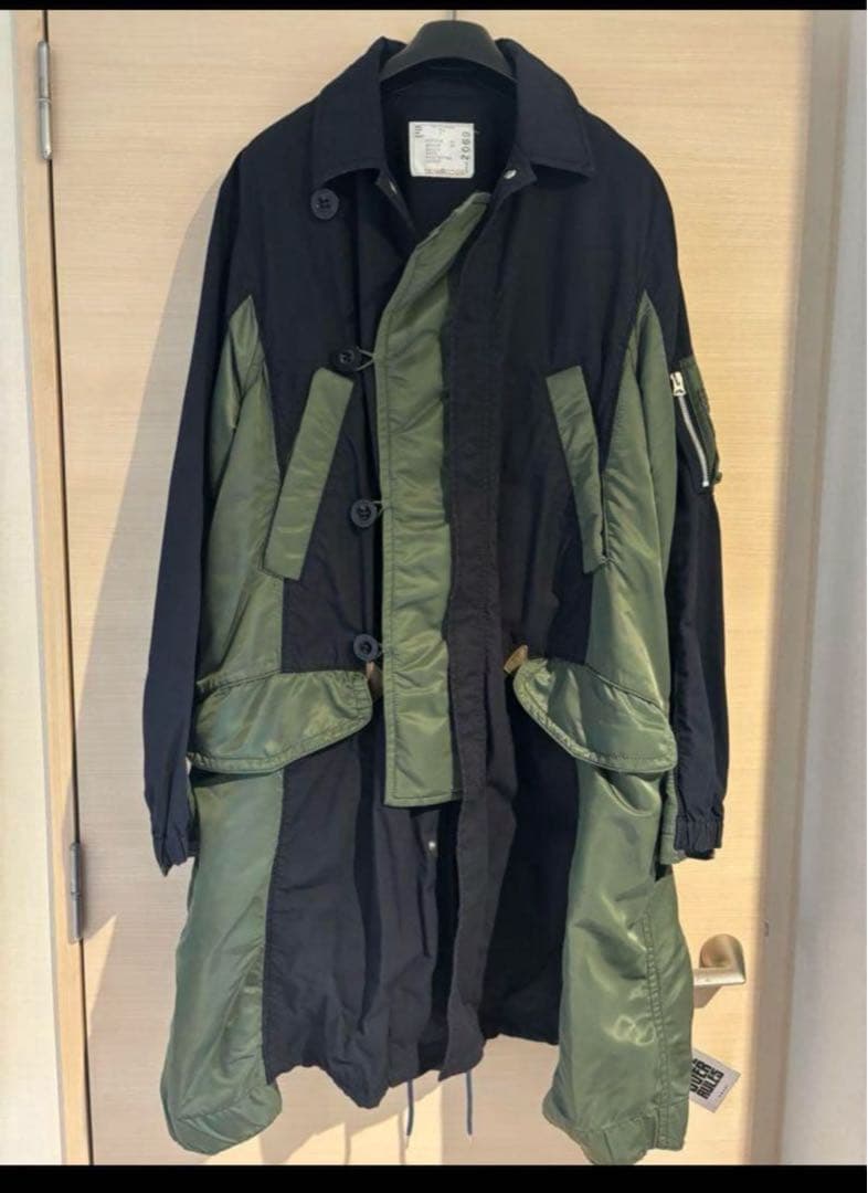 sacai ミリタリーコート サイズ2 ネイビー カーキ