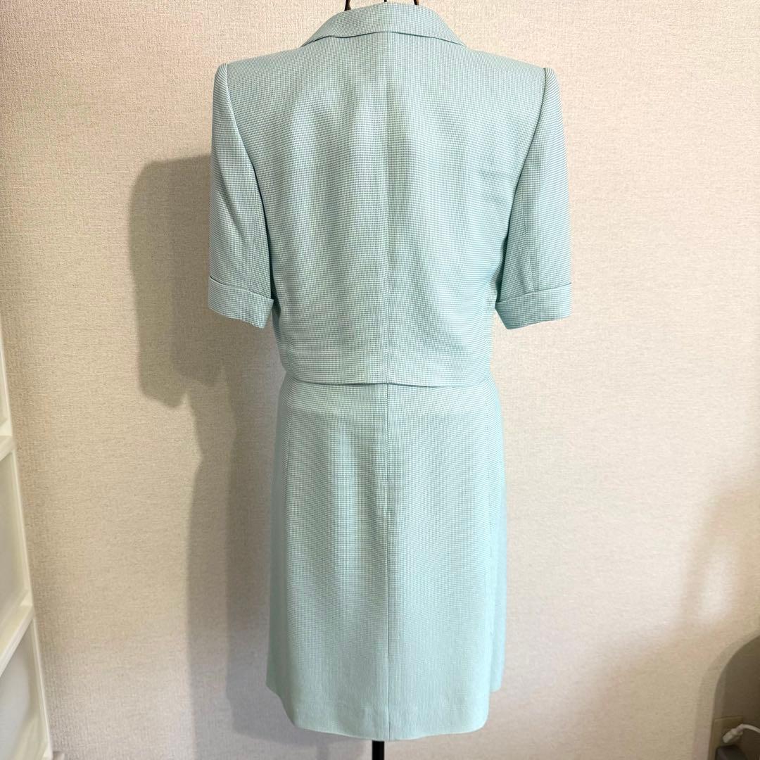 イヴ サンローラン ミントグリーン セットアップ ワンピース ジャケット