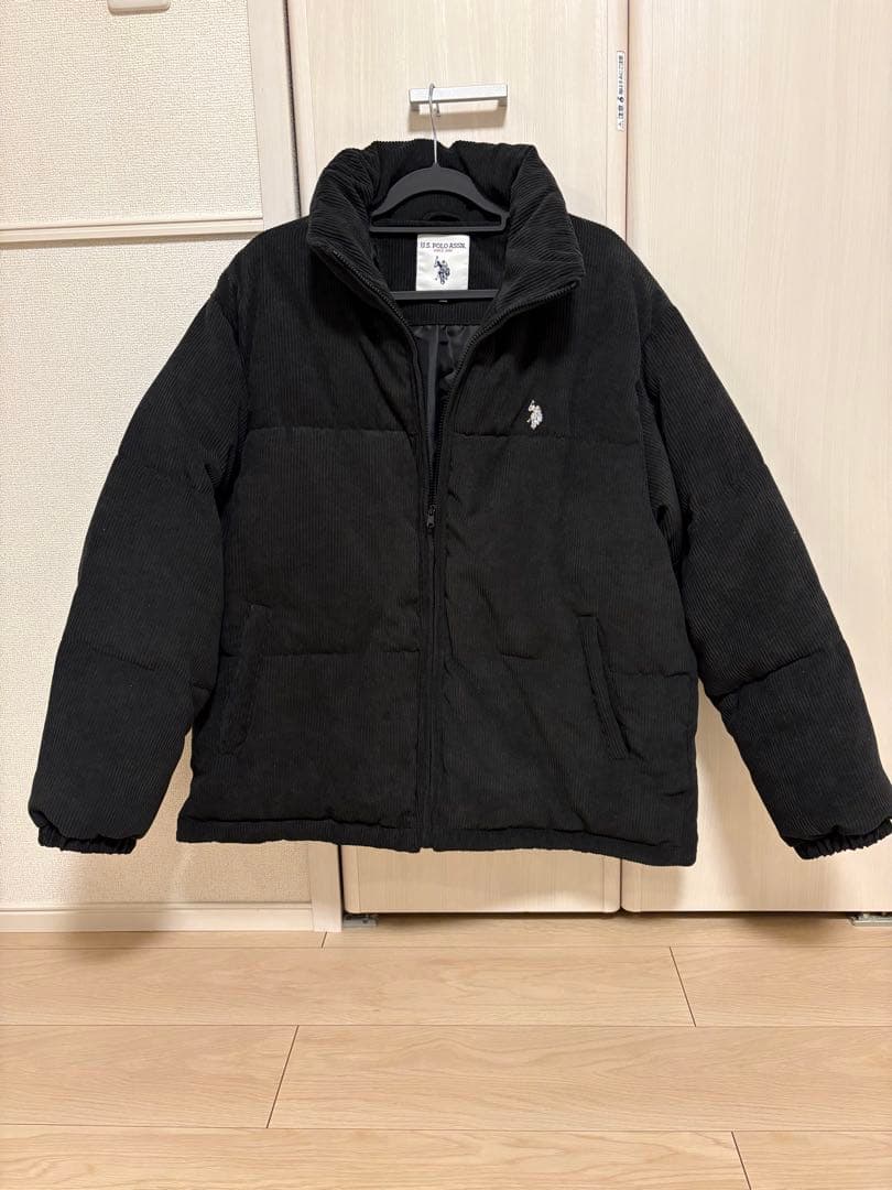【新品】U.S.POLO ASSN. ダウンジャケット コーデュロイ 黒 M