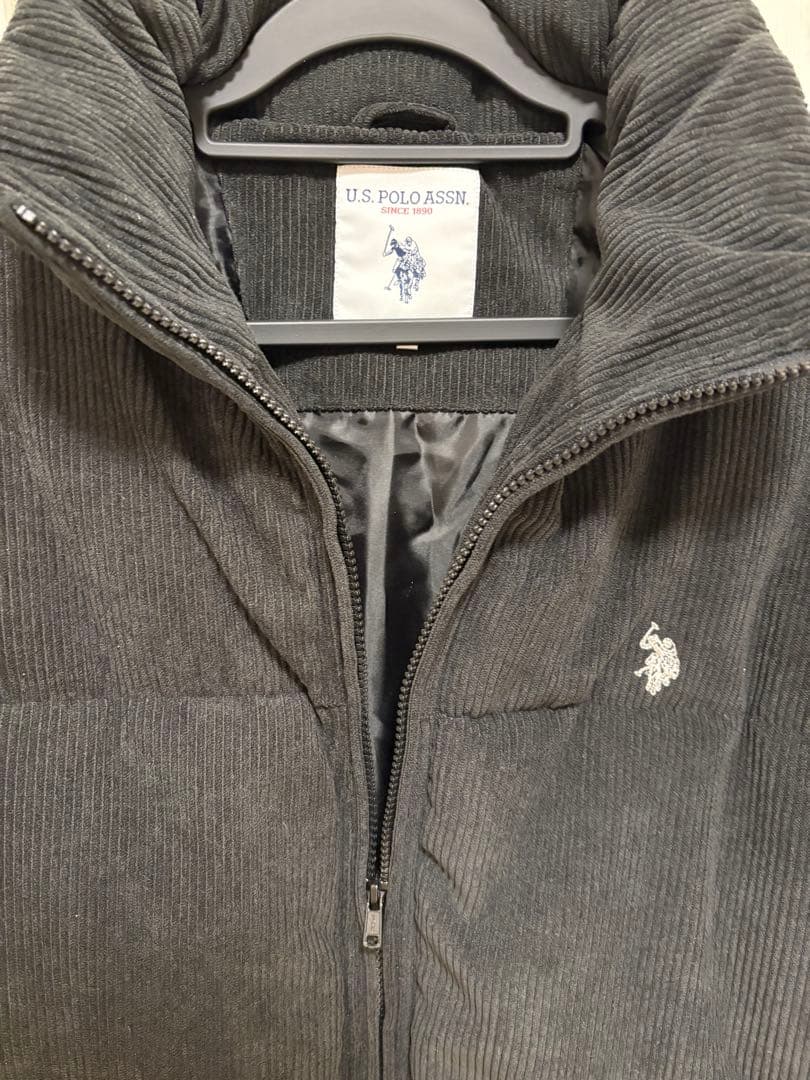 【新品】U.S.POLO ASSN. ダウンジャケット コーデュロイ 黒 M