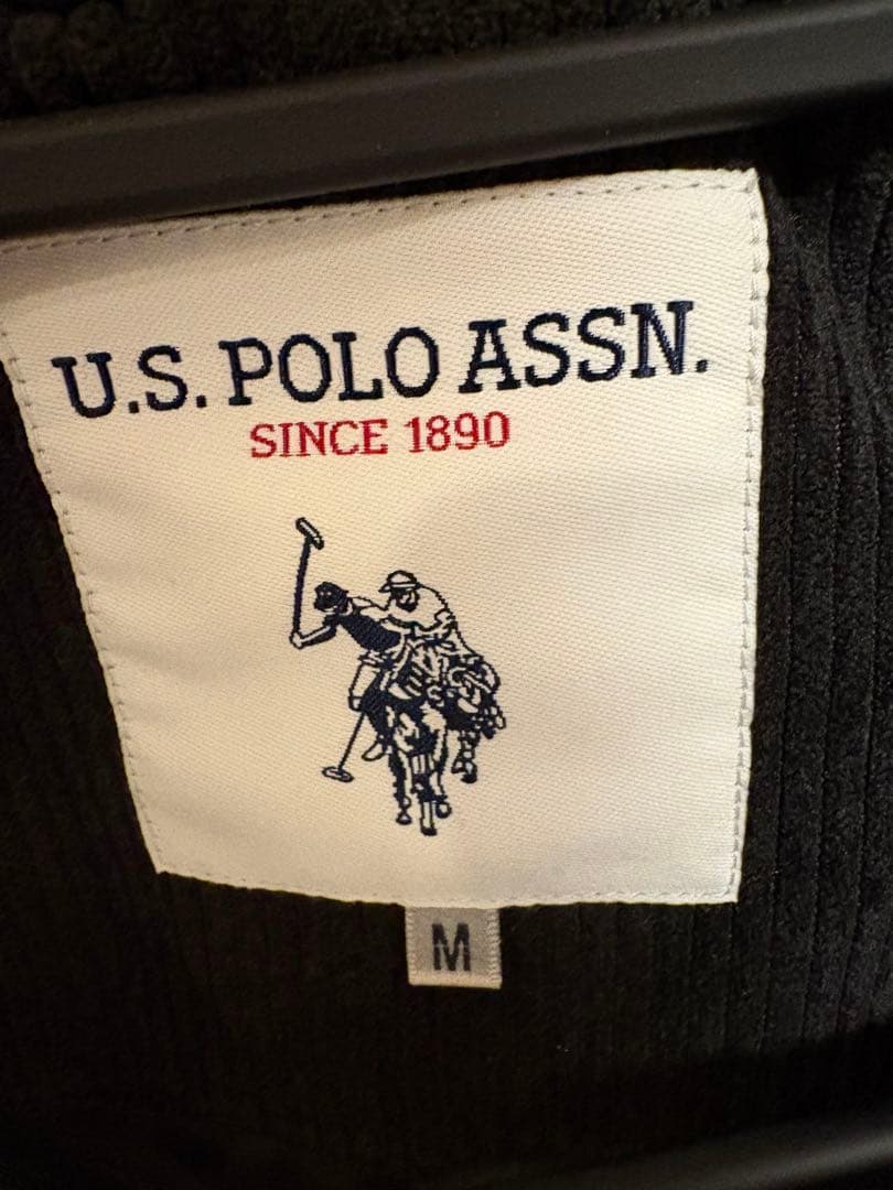 【新品】U.S.POLO ASSN. ダウンジャケット コーデュロイ 黒 M