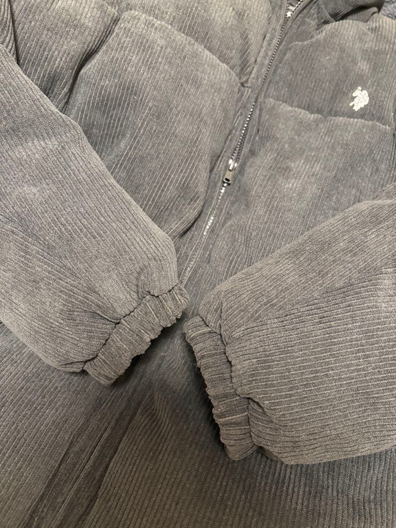 【新品】U.S.POLO ASSN. ダウンジャケット コーデュロイ 黒 M